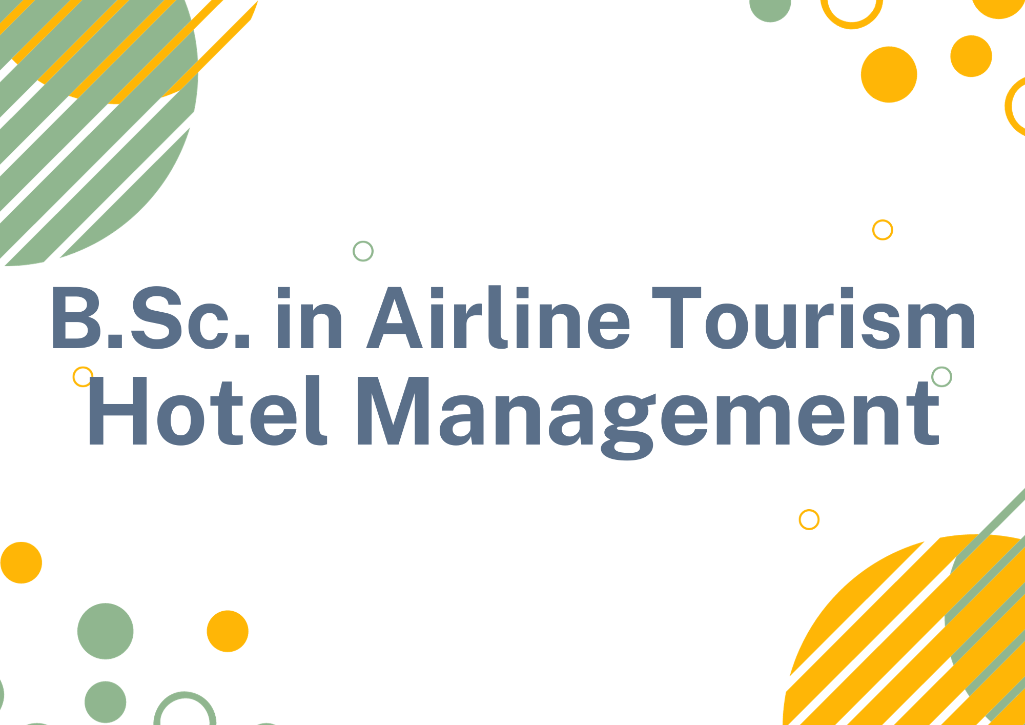 B.Sc. in Airline Tourism and Hospitality Management